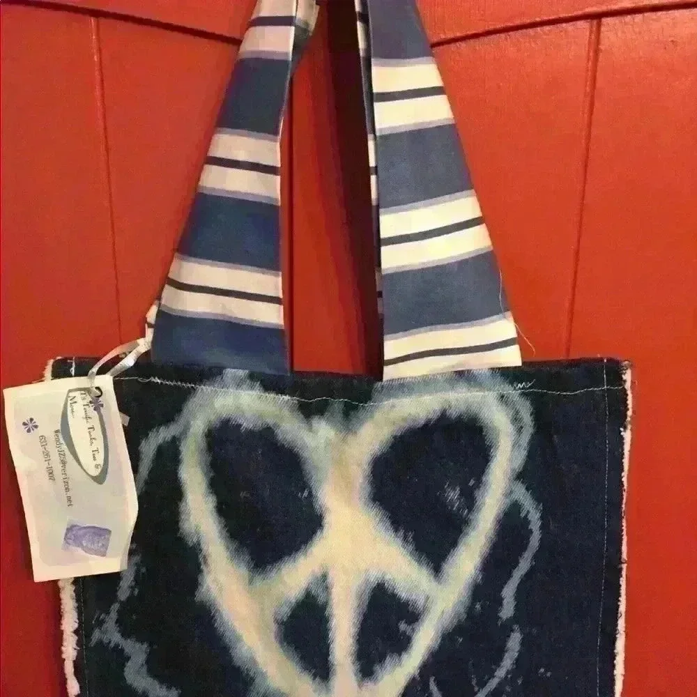 New handmade denim tote bag